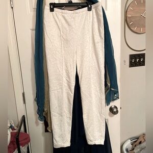 L Nike White Heather Pants
